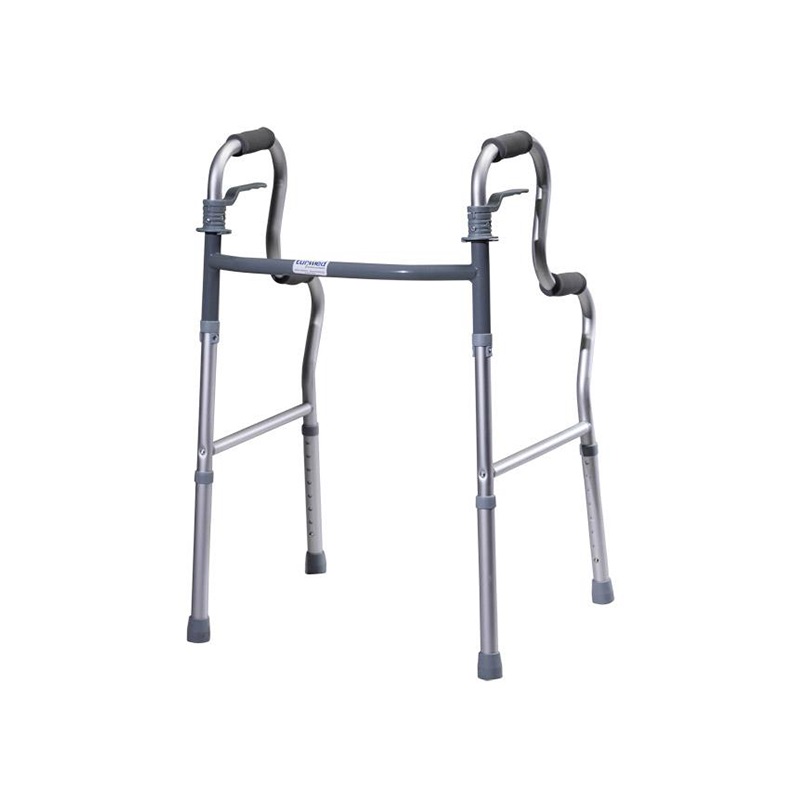 Medwelt, Alüminyum, Katlanabilir, Boy ayarlanabilir, Mandallı Walker, (Yürüteç),